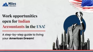 Work Opportunities Open for Indian Accountants in the USA!