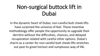Non-surgical buttock lift in Dubai