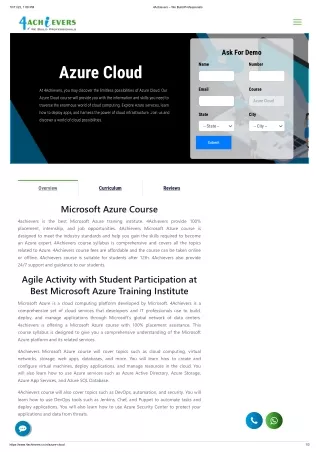 Azure course in noida