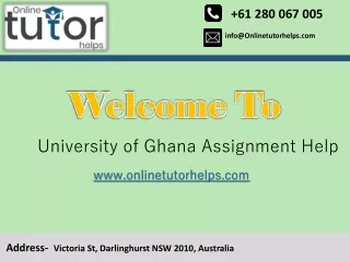 University of Ghana Assignment Help