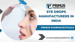 Eye Drops Manufacturers in India