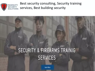 Security service solutions