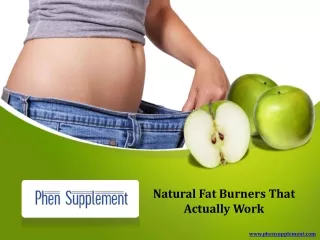 Natural Fat Burners That Actually Work