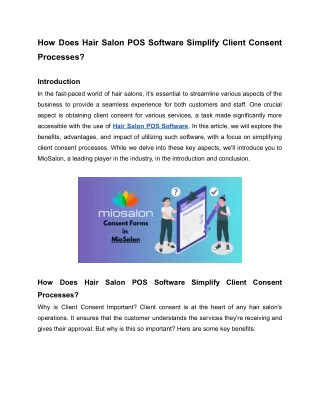 How Does Hair Salon POS Software Simplify Client Consent Processes
