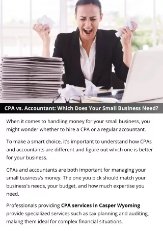 CPA vs. Accountant: Which Does Your Small Business Need?