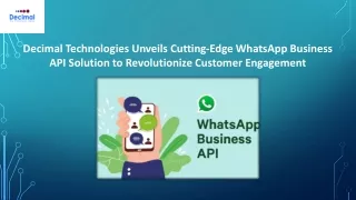 WhatsApp Business API Solution - Decimal Technology