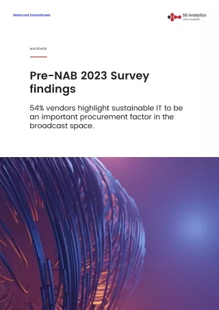 Pre-NAB 2023 Survey Findings