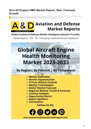 Aircraft Engine HMS Market Report Size Forecast Growth