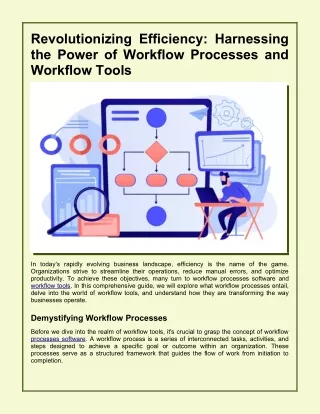 Revolutionizing Efficiency: Harnessing the Power of Workflow Processes