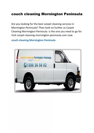 couch cleaning Mornington Peninsula