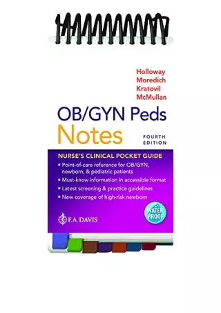 Download Obgyn Peds Notes Nurses Clinical Pocket Guide Full