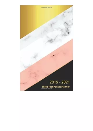 Download Pdf 2019 2021 Three Year Pocket Planner Time Management Monthly Plannin