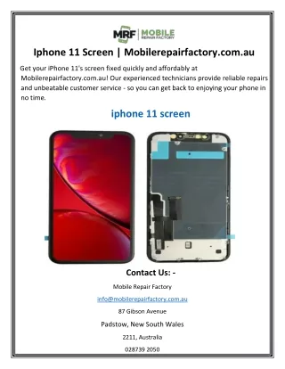 Iphone 11 Screen