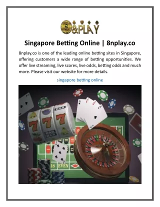 Singapore Betting Online
