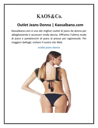 Outlet Jeans Donna  Kaosalbano.com