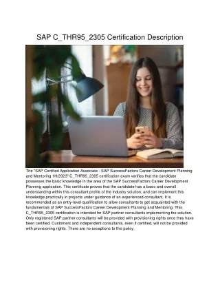 SAP C_THR95_2305 Certification Description