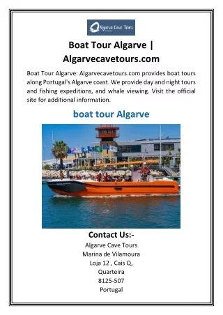 Boat Tour Algarve  Algarvecavetours.com