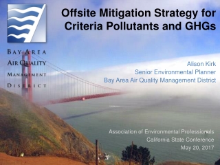 Offsite Mitigation Strategy for Criteria Pollutants and GHGs