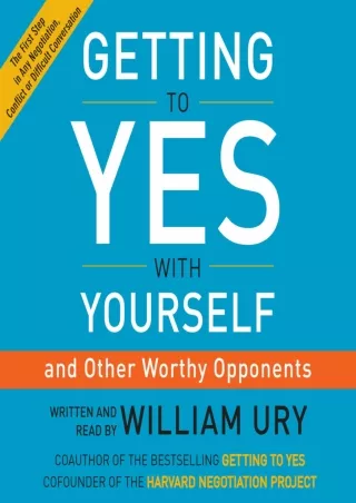 DOWNLOAD/PDF Getting to Yes with Yourself: (and Other Worthy Opponents)