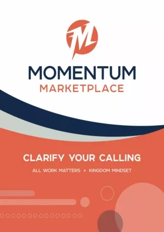 PDF_ Momentum Marketplace: Clarify Your Calling