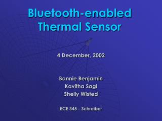 Bluetooth-enabled Thermal Sensor