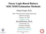 Fuzzy Logic-Based Battery SOCSOH Estimation Methods