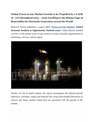 Power-to-Gas Market