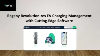 EV Charging Management Software - Regeny