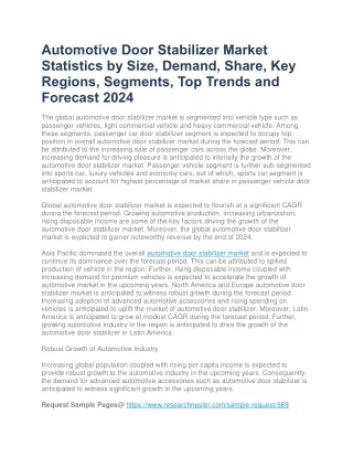 Automotive Door Stabilizer Market