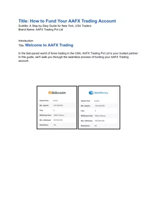 How to Fund in Your Aafxtrading Account