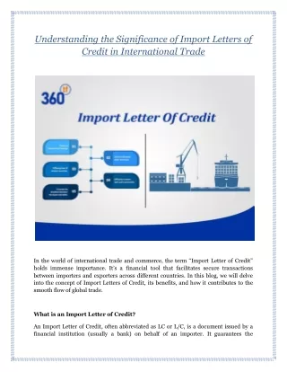 Understanding the Significance of Import Letters of Credit in International Trade