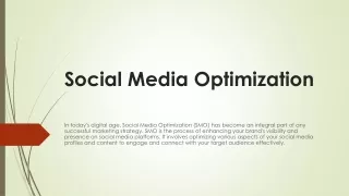 Social Media Optimization: Your Online Success Blueprint