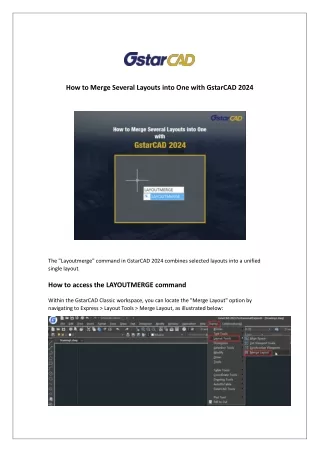 How to Merge Several Layouts into One with GstarCAD 2024