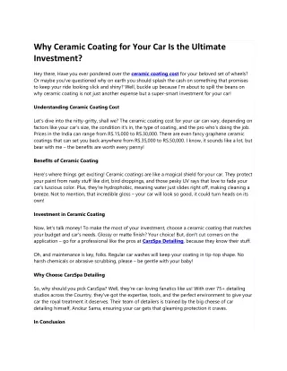 ceramic coating cost