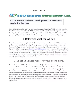 E-commerce Website Development A Roadmap to Online Success