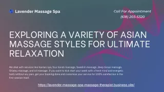 Exploring a Variety of Asian Massage Styles for Ultimate Relaxation