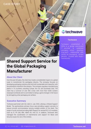 Shared-Support-Service-For-The-Global-Packaging-Manufacturer