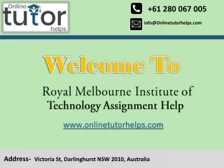 Royal Melbourne Institute of Technology Assignment Help