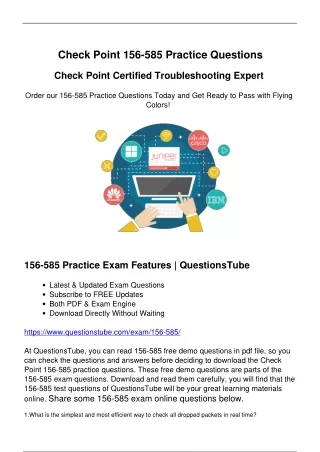 Ready to Pass Check Point 156-585 Exam - Real 156-585 Exam Questions Online