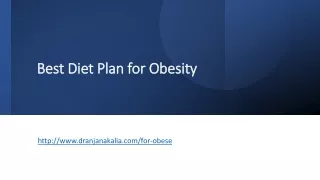 Best Diet Plan for Obesity