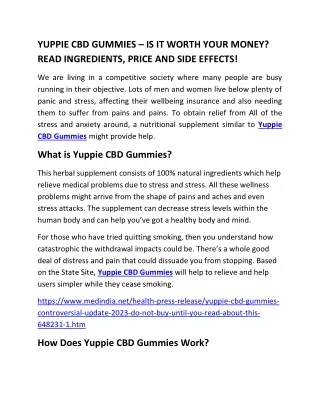 YUPPIE CBD GUMMIES – IS IT WORTH YOUR MONEY?