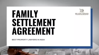 NRI LEGAL SERVICES - FAMILY SETTLEMENT AGREEMENT