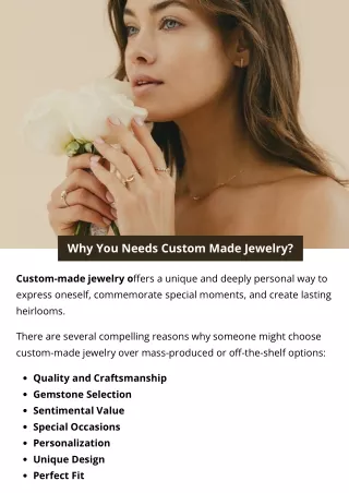 Why You Needs Custom Made Jewelry?