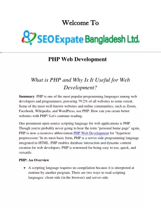 PHP Web Development