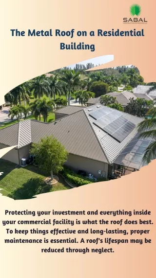 The Metal Roofing System For Residential Buildings