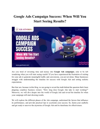 Google Ads Campaign Success_ When Will You Start Seeing Results_