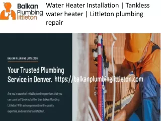 Repair Water Heaters in Littleton