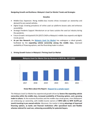 Malaysia Used Car Market Outlook to 2027