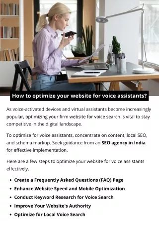 How to optimize your website for voice assistants?