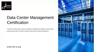 Data Center Management Certification
